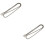 2Pcs Silver Metal Shoulder Bag Chain Versatile Cross Body Strap 6