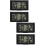 4Sets Mini Black Car Clock Adhesive Digital Auto Dashboard Timepiece 4