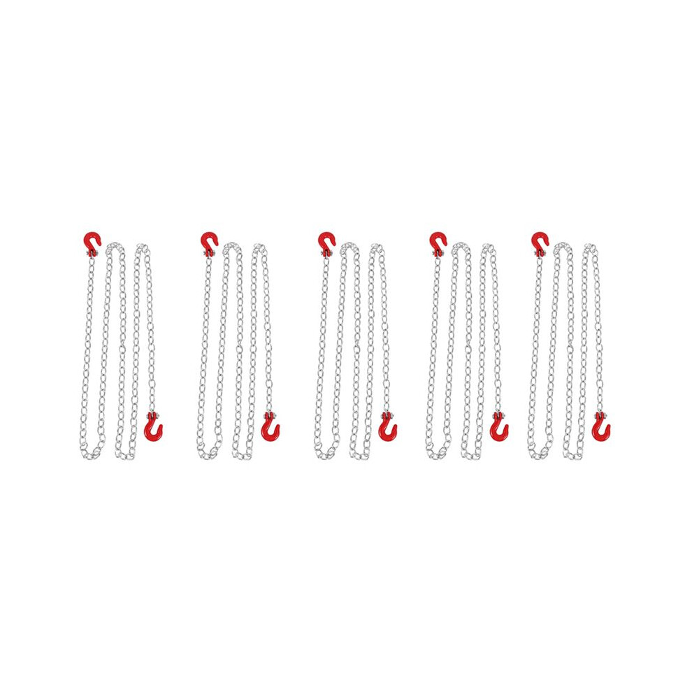 5X 1:10 Rc Crawler Accessories Tow Chain With Trailer Hook For Axial Scx10 90046 Cc01 Rc4wd D90 D110 Tf2 Light 6033846153528