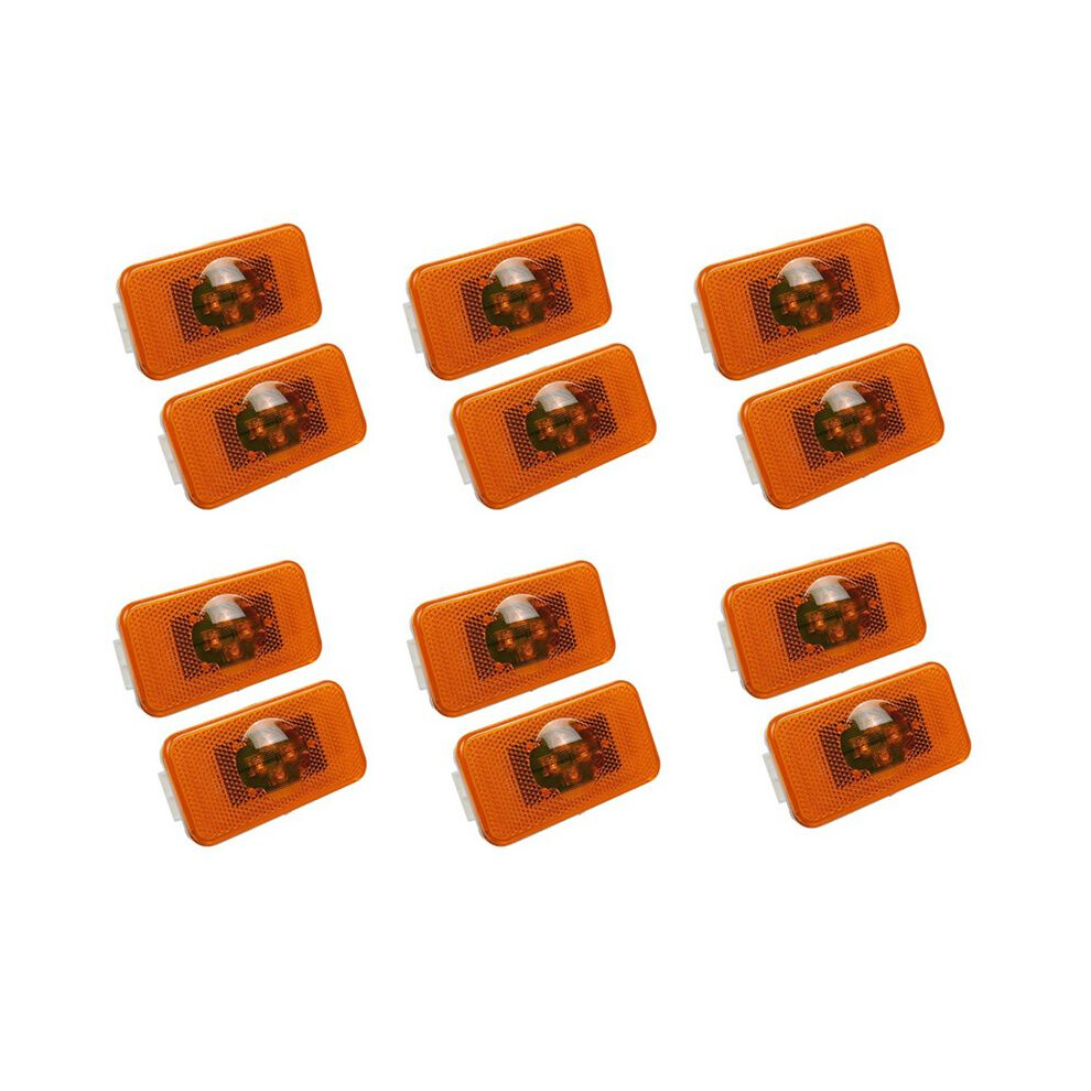 12Pcs 24V Car Truck Led Side 4Leds Indicator Warning Lamps For Trucks Fm/Fh Light/Amber 6132834063662