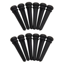 12 Stueck Gitarre Familie Natuerliche Ebenholz Folk Akustische Gitarre Bridge Pins