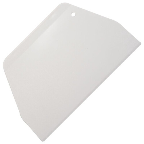 6pcs 19 cm x 12.5cm Flat White Plastic Cake Decorator Dough Pastry Scraper Tool 2