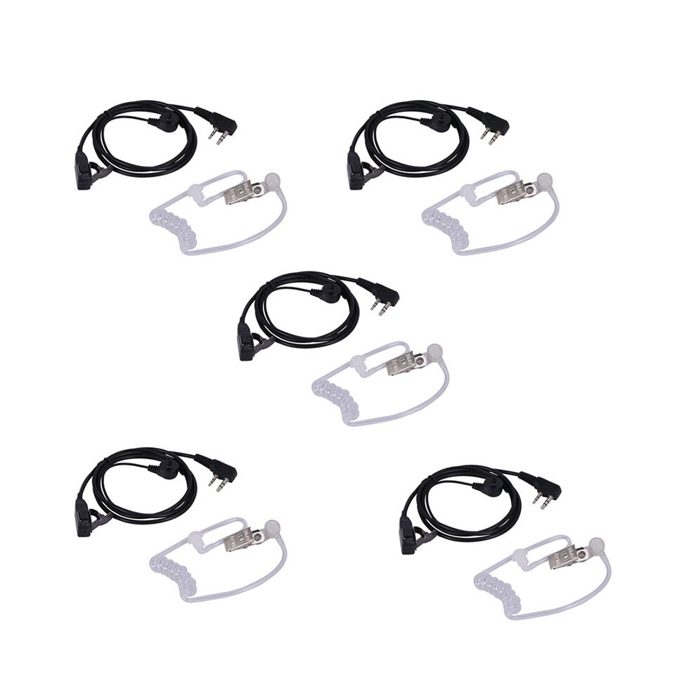 5X 2 Pin Covert Acoustic Air Tube Mic Microphone Earphone Earbud Headset Earpiece Headphone For 4712097472443