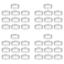 40 Peças 4,5 cm Redondo Inoxidável Perfurado Sem Costura Anel de Torta Anel de Quiche Torta Pan Torta Anel de Torta com Furo Anel de Casca de Torta