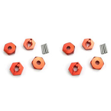 2set 12mm Combiner Wheel Hub Hex Adapter for MN86K MN86KS MN86 MN86S MN G500 1/12 RC Car Upgrade Parts Accessories,Red