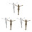6Pz Charm Croce Religiosa in Argento Per Collane Bracciali Uomo 6