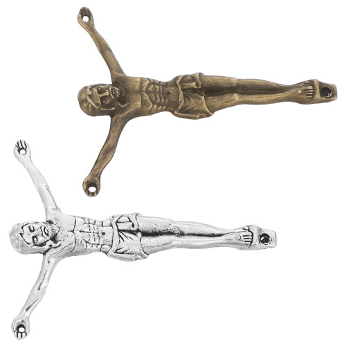 6Pz Charm Croce Religiosa in Argento Per Collane Bracciali Uomo 2