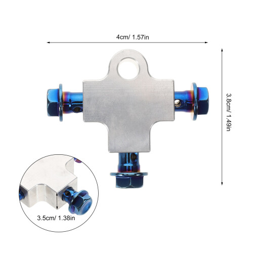 Adattatore Idraulico Alluminio Connettore A T Argento 2