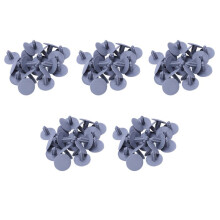 Tapete de Plástico Cinza de 100 Peças Contra Clipes de Modelo de Respingo de Veículo 7 mm X 16 mm X 24 mm