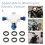 Adattatore Idraulico Alluminio Connettore A T Argento 8