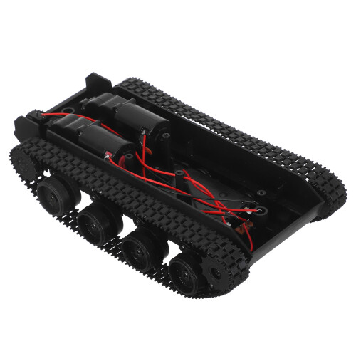 Châssis Robot Tank Noir ABS Absorbant Choc Pour Bricolage Stem