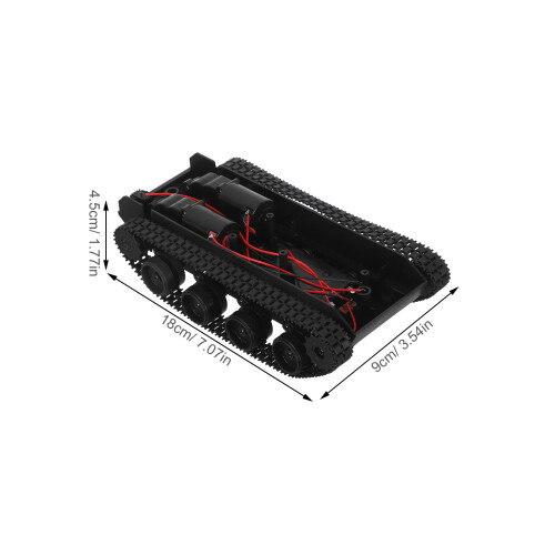 Châssis Robot Tank Noir ABS Absorbant Choc Pour Bricolage Stem 2
