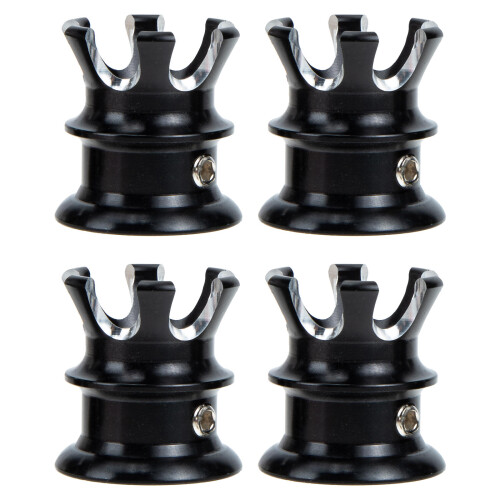 4Pz Dadi in Alluminio Nero Per Anteriore Resistente