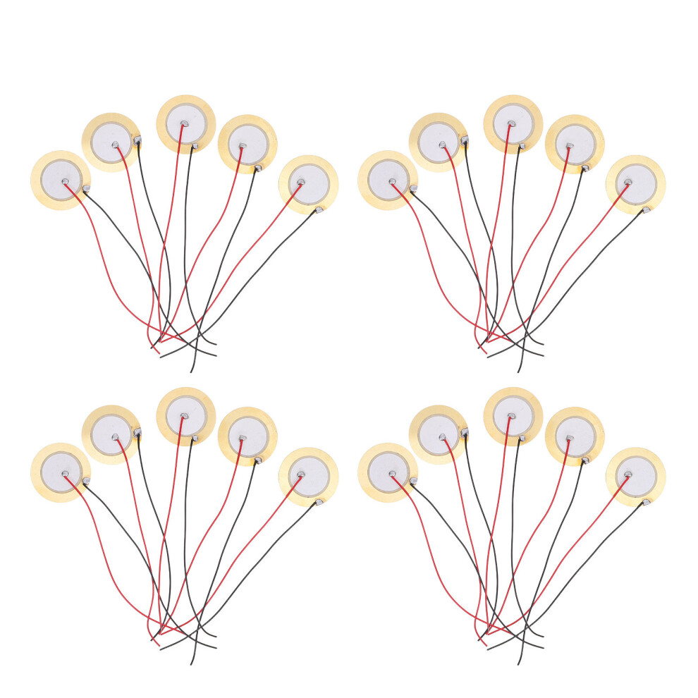 100Pcs Copper Buzzer Sheet With Wire For Diy Piezo Buzzer Ceramic Disc 3603394481829