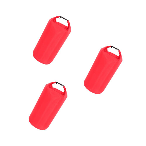 3Pz Sacchetti Compressione Dry Rosso Per Canoe Kayak Impermeabili 2