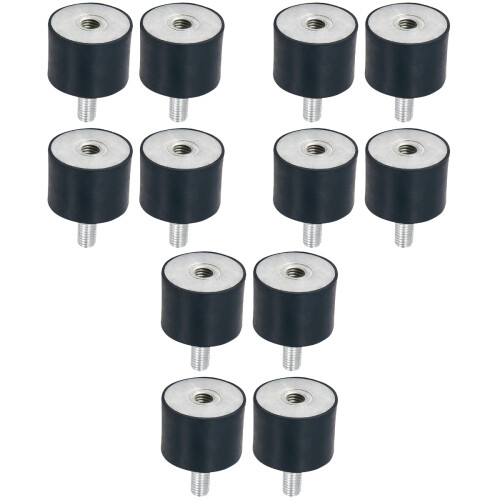 12Pcs Mechanical Vibration Damping Rubber Mounts Black Anti Vibration 2