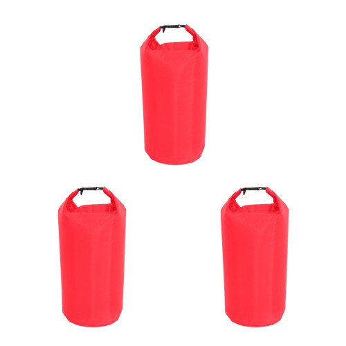 3Pz Sacchetti Compressione Dry Rosso Per Canoe Kayak Impermeabili 1