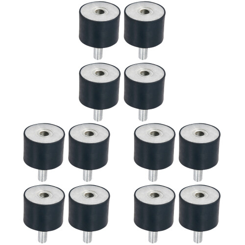 12Pcs Mechanical Vibration Damping Rubber Mounts Black Anti Vibration 1