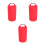 3Pz Sacchetti Compressione Dry Rosso Per Canoe Kayak Impermeabili 4