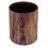 2Pcs Retro Office Trash Can Open Top Plastic Wood Grain Waste Bin 1