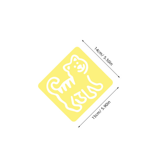 12Pz Stencil Arte Bambini Riutilizzabili Animali 1