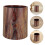 2Pcs Retro Office Trash Can Open Top Plastic Wood Grain Waste Bin 10