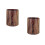 2Pcs Retro Office Trash Can Open Top Plastic Wood Grain Waste Bin 6