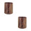 2Pcs Retro Office Trash Can Open Top Plastic Wood Grain Waste Bin 7