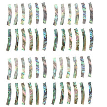 48 Pçs Guitarra Soundhole Roseta Paua Abalone Shell Inlay Tiras Curvas Guitarra Sound Hole Inlay 4mm Largura