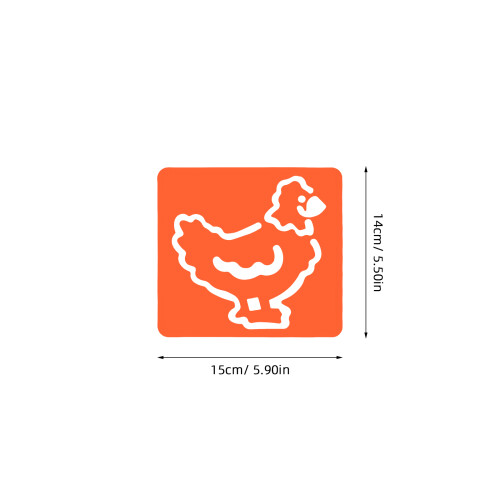 12Pz Stencil Arte Bambini Riutilizzabili Animali 2