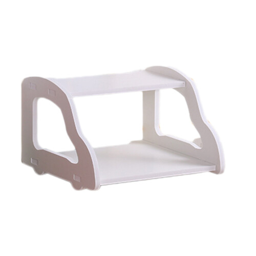 Router Bianco A 2 Ripiani in PVC Facile Da Montare