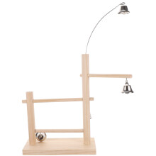 5Pz Piattaforma Posatoio Per Uccelli in Legno Beige Per Allenamento