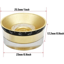 12Pcs Volume Tone Speed Control Knobs for LP Style Bass Electric Guitar Parts, Transparent Golden