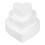 3Pcs White Foam Heart Cake Mold DIY Modeling Foam for Wedding Display 1