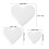 3Pcs White Foam Heart Cake Mold DIY Modeling Foam for Wedding Display 3