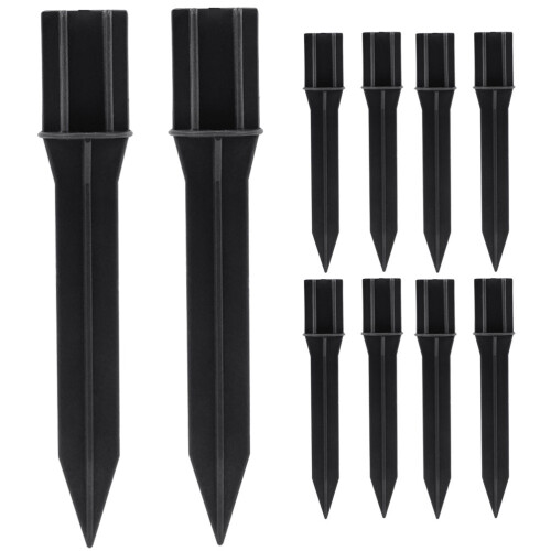 30Pz Paletti Neri Per Luci Da Giardino Esterno ABS