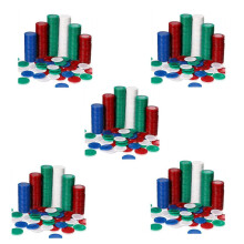 2000 Pieces Plastic Poker Chips Game Chips 4 Colors Counter Card for Game Playing Counting Bingo Game Chips Card, 3