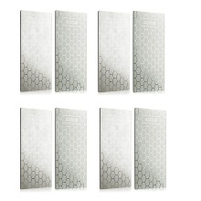 8 STKS Diamanten Slijpsteen, Whetstone Honingraat Oppervlak Diamant Slijperplaat met Antislip Basis (400/1000 Grit)