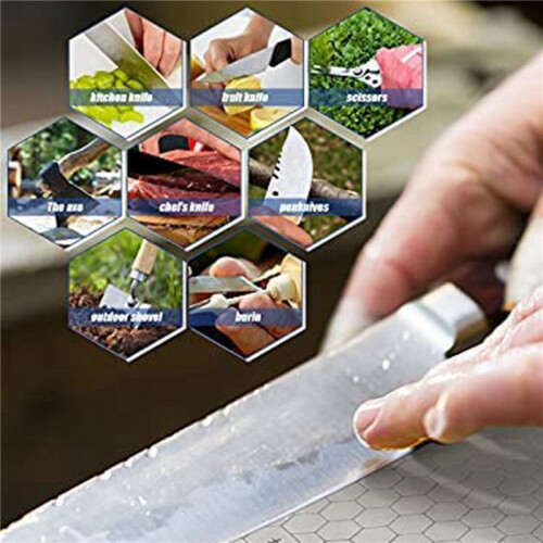 8PCS Diamond Sharpening Stone, Whetstone Honeycomb Surface Diamond Sharpener Plate with Non-Slip Base(400/1000 Grit) 1