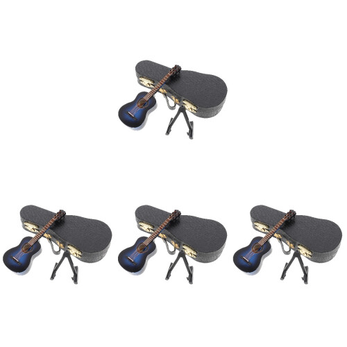 4Set Chitarra in Legno Miniatura Per Decorazioni E Display 1