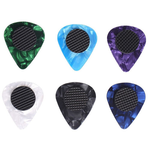 60-Pack Gitarrplockar Halkfria Grepp Självhäftande Gitarrplockar Grepp för Gitarrbas Ukulele Mandolin Banjo (Endast Grepp) 1