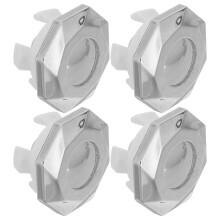 4Pcs Silver Bathroom Sink Overflow Hole Caps ABS Drain Covers for Home