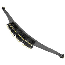 2Pz Gonna E Sciarpa Nera Danza Con Paillettes Comoda E Regolabile