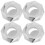 4Pcs Silver Bathroom Sink Overflow Hole Caps ABS Drain Covers for Home 10