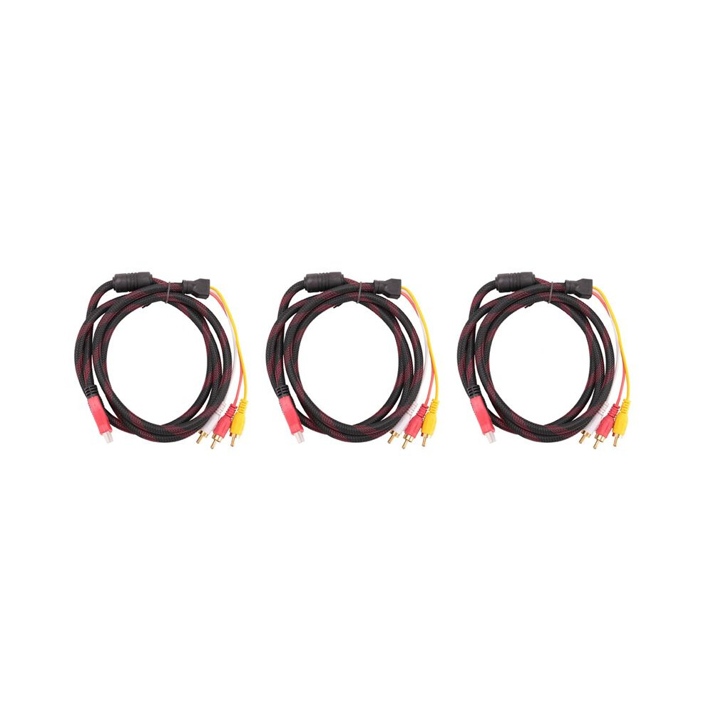3X Us 5Ft To 3 Rca Video Audio Av Component Converter Adapter Cable For Hdtv 6033461061116