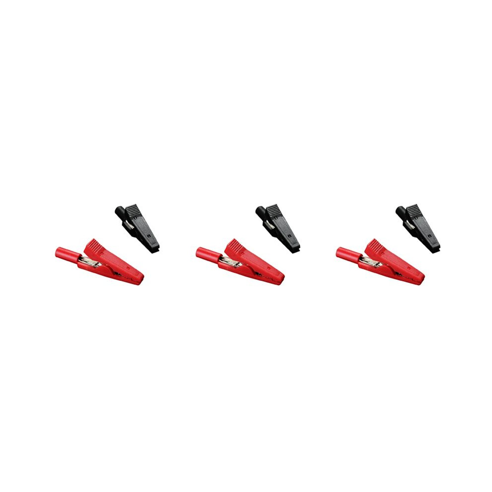 6X Insulated Alligator Clip Connector Clamp Testing Probe Red+Black 4712923646284