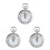 3Pz Cronometro Metallo Meccanico Timer Portatile Per Sport 4