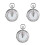 3Pz Cronometro Metallo Meccanico Timer Portatile Per Sport 6