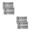 4Set No Soliciting Eleganti in PVC Nero Autoadesivi Resistenti 4