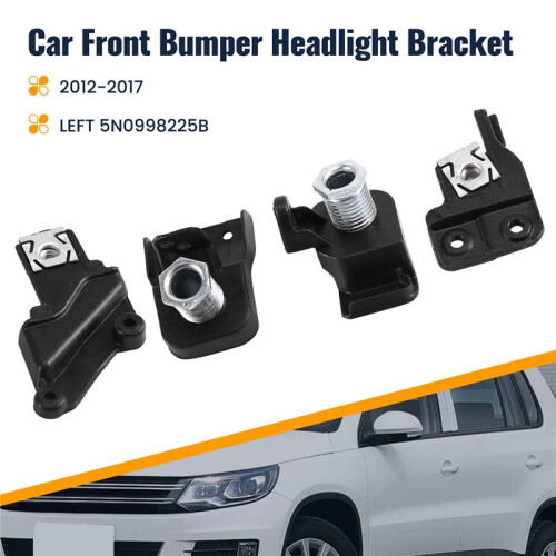 Car Front Bumper Headlight Bracket HeadLamp Repair Kit 5N0998225B for   2012-2017 Left 2